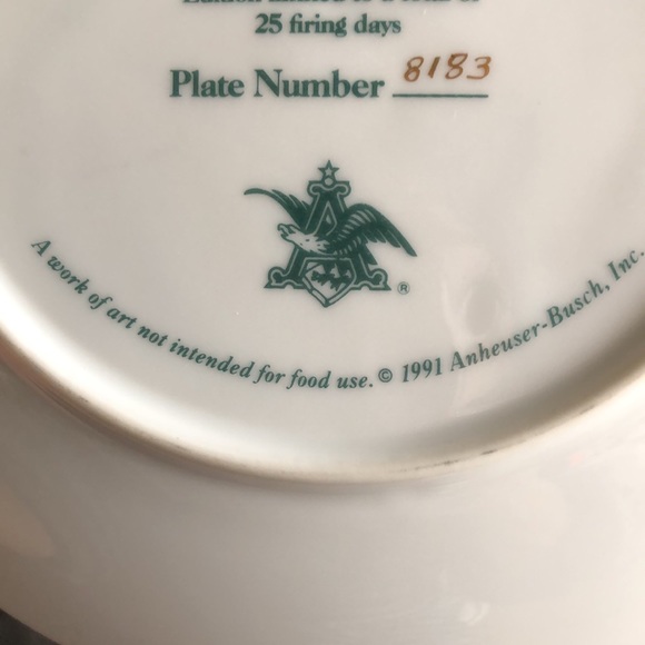 Anheuser-Bush plate 1991 - Picture 7 of 15